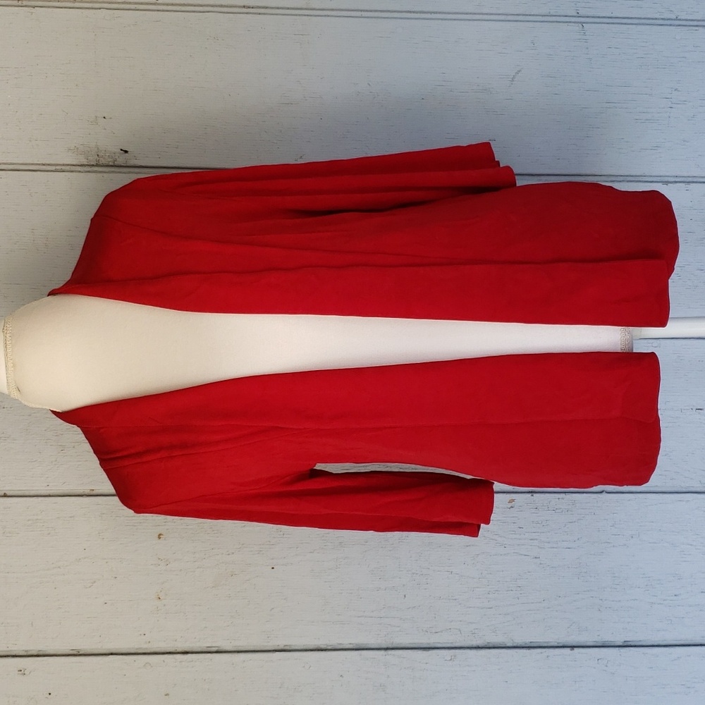 Stretchy Cardigan Acetate Dpandex 3/4 Sleeve